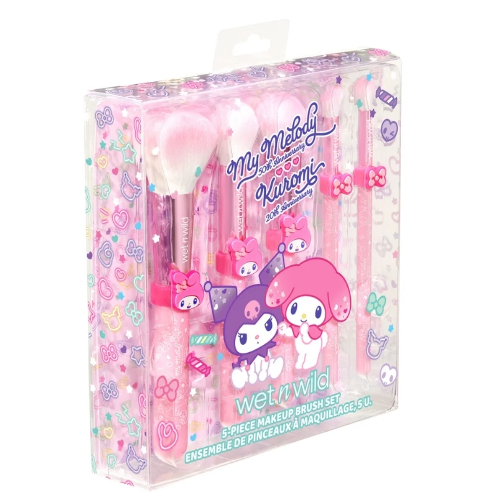 Wet n Wild Limited Edition 5-Piece Makeup Brush Set My Melody x Kuromi 🆕
